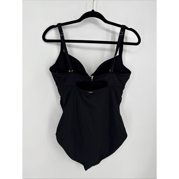 Anne Cole Women’s Size 10 Black Underwire Surplice One Piece Swim Suit New - Picture 6 of 8